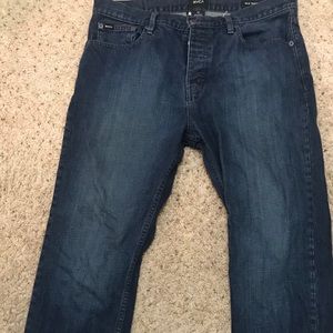 Dark wash boot cut jeans